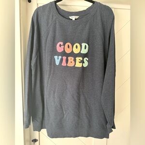 Navy Blue Good Vibes Sweatshirt